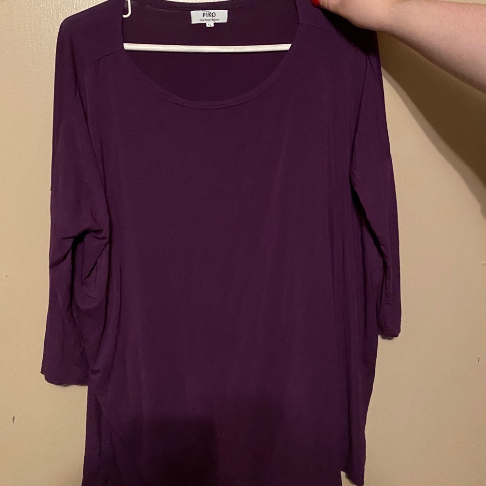 Purple long sleeve shirt